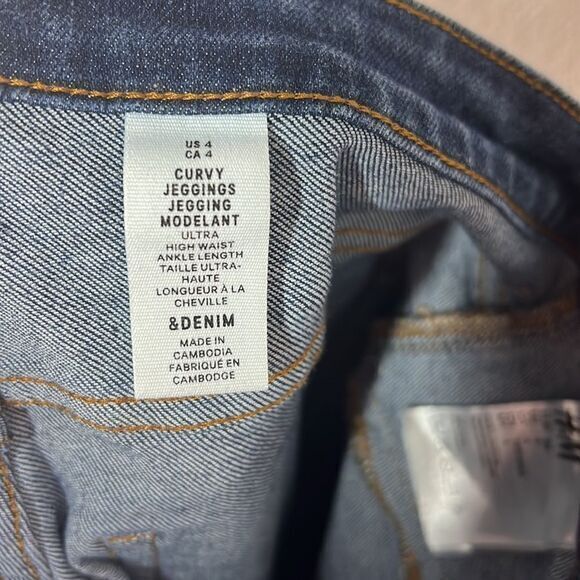 H&M Blue Ultra High Waist Ankle Skinny Curvy Jeggings Women's Size 4 - Picture 6 of 9